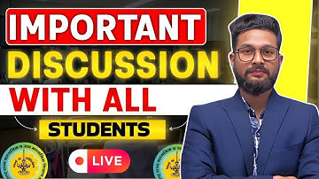 LIVE🔴 | IMPORTANT DISCUSSION WITH ALL STUDENTS  | JR TUTORIALS |