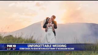 Storm chaser and FOX News meteorologist marry at volcano
