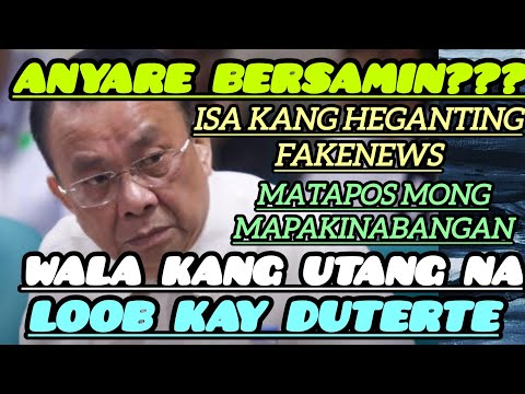 ES. BERSAMIN WALA KANG UTANG NA LOOB MATAPOS MO MAPAKINABANGAN SI FPRRD - PANELO