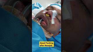 Nosejob Surgery final Nasal Packing #rhinoplasty #nosejob #shorts screenshot 2