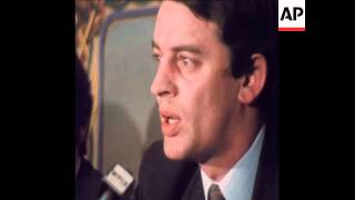 Synd 3-3-72 Austin Currie And Politicial Detainee, Francis Mcgiggin, Give Press Conference At The Ir