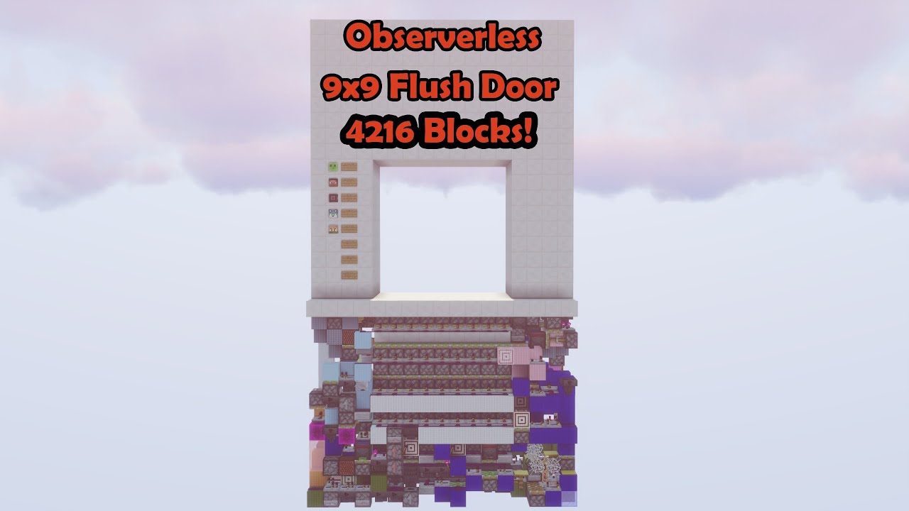 Former Smallest Observerless 9x9 Flush Door [4216 Blocks!] - YouTube