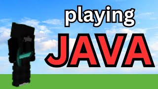 bedrock player plays java minecraft