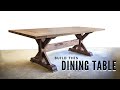 How to Build a FARMHOUSE TRESTLE TABLE - DIY Woodworking