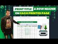 How to print title and row headers on every page in excel