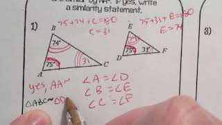 Unit 6 Similarity - Triangle Similarity