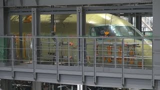 強度試験用の機体公開 国産ジェット旅客機「ＭＲＪ」