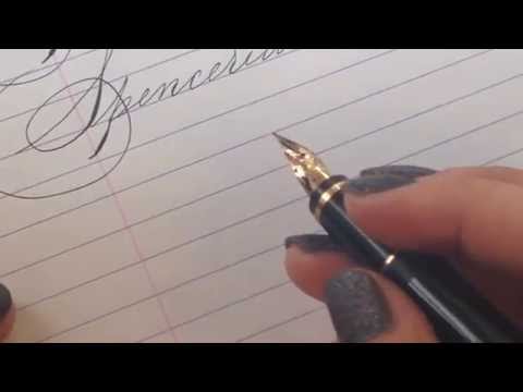 ナミキ ファルコン万年筆 Spencerian調整 Custom Namiki Falcon Resin Fountain Pen - YouTube