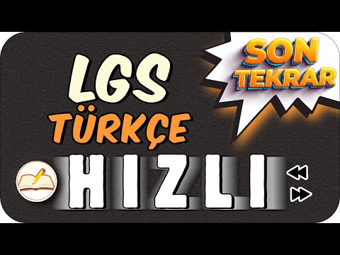 LGS Türkçe Hızlı Son Tekrar 🚀 TÜRKÇEDE EKSİK KONU KALMASIN❗