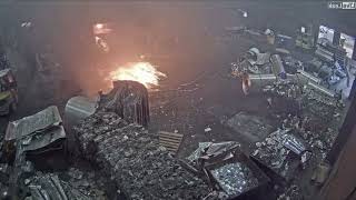 INSANE STEEL MILL EXPLOSION CAUGHT ON CAMERA