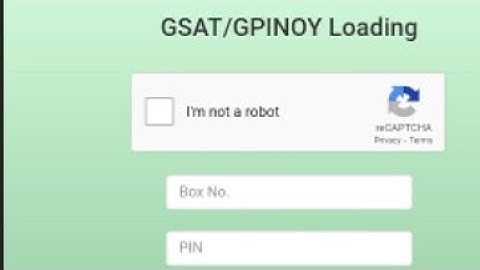 GSat/GPinoy Loading via Web Loading Portal