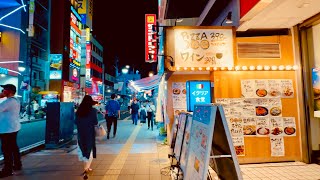 Night walk Japanese food street in Omiya city Saitama | 4K HDR Japan Walk
