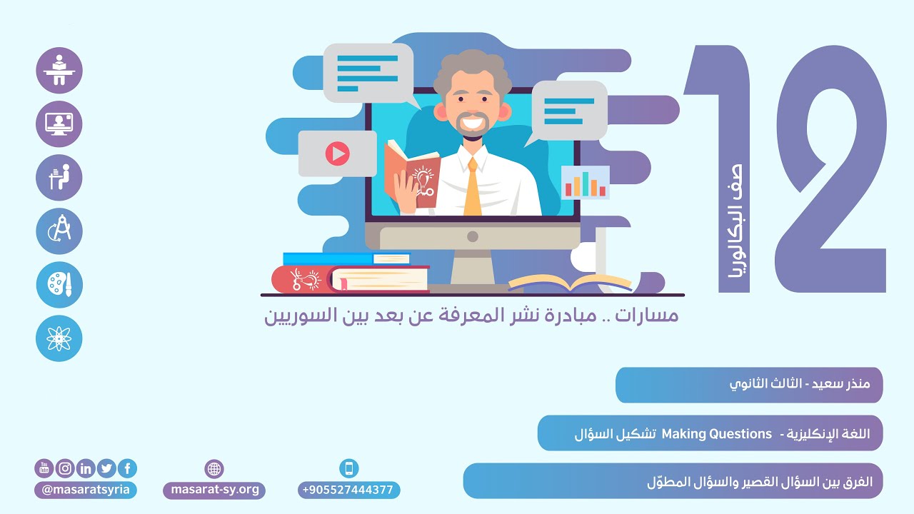 الفرق بين السؤال القصير والسؤال المطوّل درس تشكيل السؤال Making Questions اللغة الإنكليزية -بكالوريا
