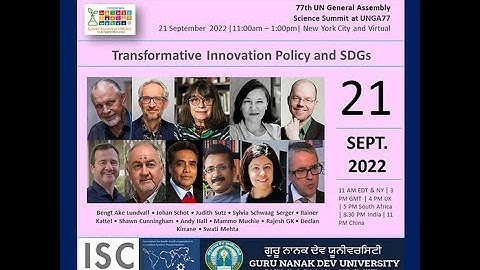 SSUNGA77 - Transformative Innovation Policy & SDGs