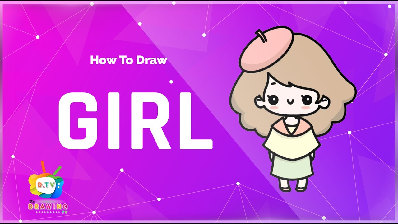 How To Draw A Girl | Easy Drawing Step By Step - YouTube