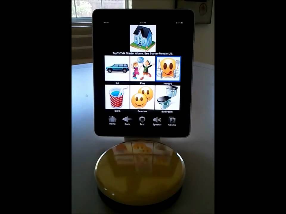TapToTalk iPad App Scanning with iPad Super-Switch