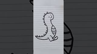 how to drow easu dinosaur 🦕|easy dinosaur drawing #dinosaur #artdrawing #artstyle2.o