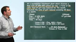 Problem Solved: Grit Removal Rate Problem - Wastewater Math