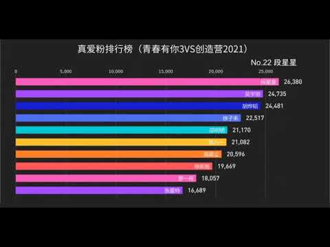【数据可视化】创4 青3 真爱粉排行榜（汇总）
