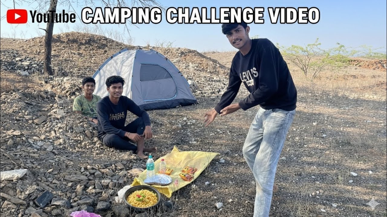Jungle 🏔️ camping challenge video . 😱 Omg शेर आ गया 🥹🥹?? #camping #campinglife #adventure #jungle 🥹😱