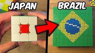 Country FLAGS on RUBIK'S CUBES!