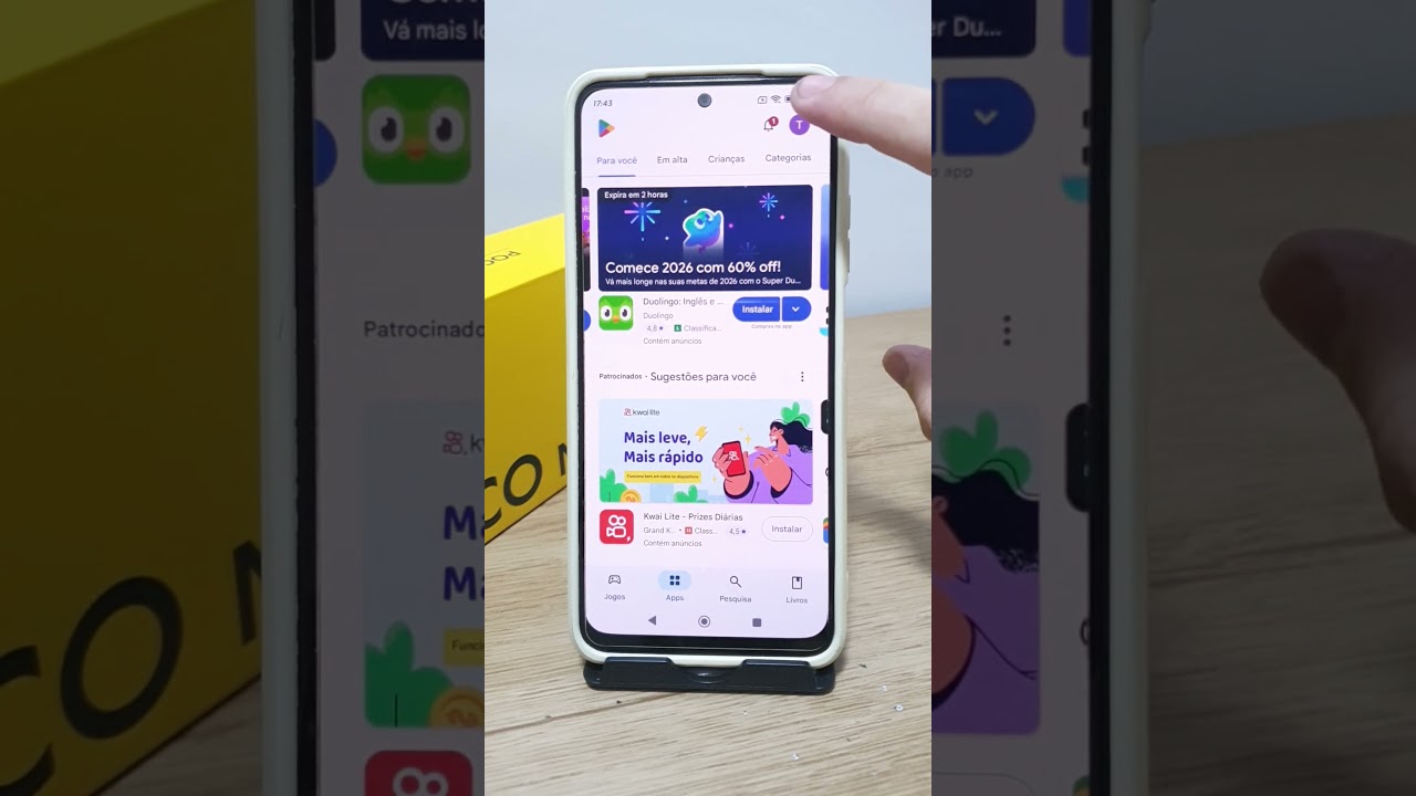 Como atualizar a Play Store no Poco M5 - Passo a Passo