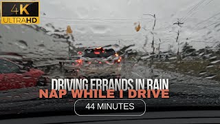 Driving Errands in Rain in Canada, South Ontario - 44 minutes - Nap While I Drive