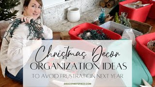 Christmas Storage Hacks and Organization Tips | Avoid Frustration for Next Christmas's Decorating