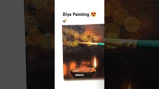 Painting Diwali Diya 😍🪔 Realistic Art ✨                     #shorts#diwali#painting#diwalidecoration
