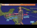 Tuesday midday update: Tropical Storm Nana forms, TD 15 track