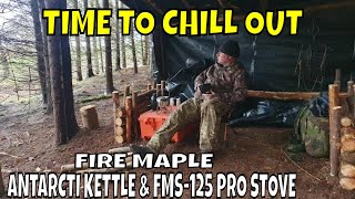 BUSHCRAFT DAY CAMP FIRE MAPLE STOVE AND KETTLE