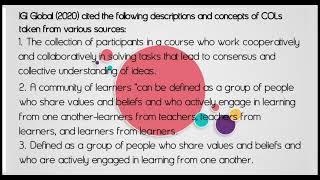 Lesson 2 Engaging in a Community of Learning