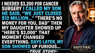 My Successful Son Refused $3,500 for My Cancer Surgery — My Struggling Daughter Gave Me Everything..