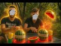 Elastice VS lubenita,portocale,mere,rosii(baloane cu apa la pierzator)