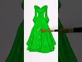 💚 Green Princess Dress 👸✨ Glitter Art 🎨 #glitter #art #artandcraft #shorts #satisfying