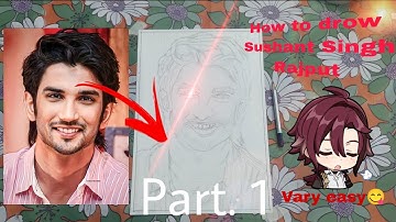 "How to Draw 😋Sushant Singh Rajput✨ (Step by Step Outline) | Grid Method | Part 1🌸"