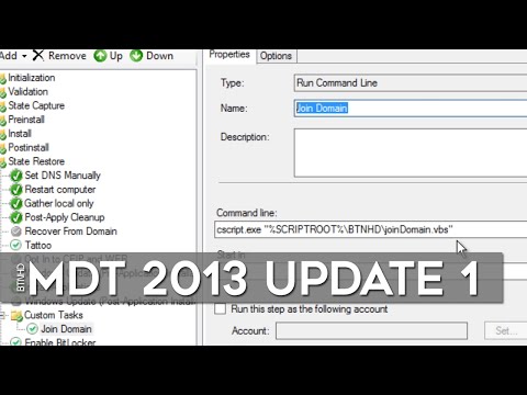 How To Domain Join a Computer Using MDT 2013 Update 1