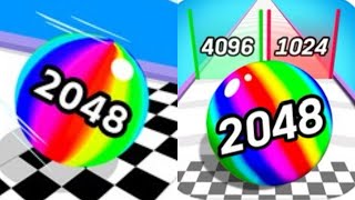 Ball Run 2048 vs Number Ball Race & Merge 3D - iOS Android Gameplay