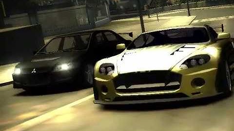 MITSUBISHI Evolution VIII vs ASTON MARTIN DB9 - Sprint Seaside & Lennox- Need for Speed™ Most Wanted