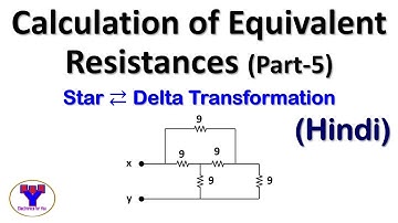 Star Delta Transformation Solved Problems in Hindi | Calculation of equivalent resistance Part 5
