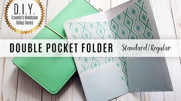 DIY Double Pocket Folder for Standard/Regular Size Midori/Fauxdori Style Traveler