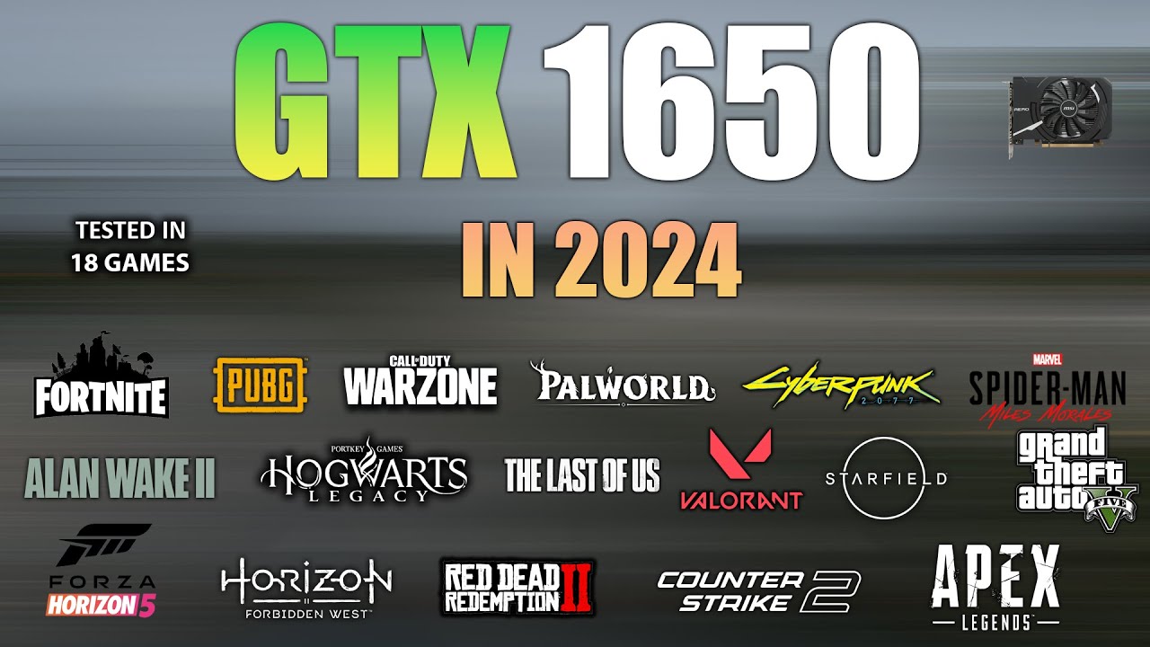 GTX 1650 Test In 18 Games In 2024 GTX 1650 Gaming Test YouTube 