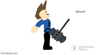 Roblox ban hammer ( Stick nodes)