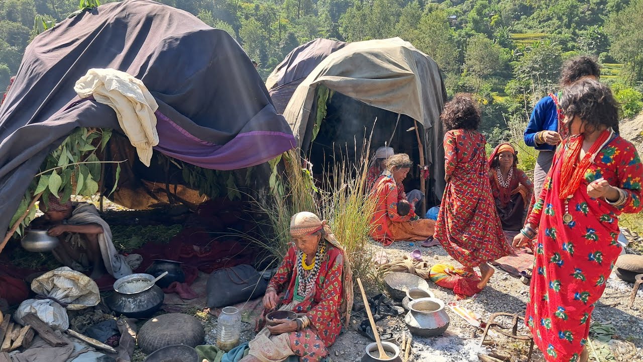 Traditional Cooking of Raute People in Nepal | most beautiful nepali village life |