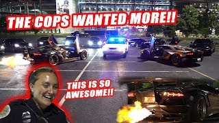 THE COPS ASKED US TO DO THIS!! LAMBORGHINI FLAME OFFS, DONUTS, AND SUPERCAR BRIDGE SHUTDOWN!!