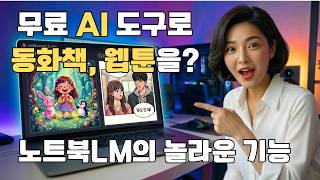 NotebookLM만으로 그림책과 웹툰 만들기 | 놀라운 슬라이드 기능 screenshot 3