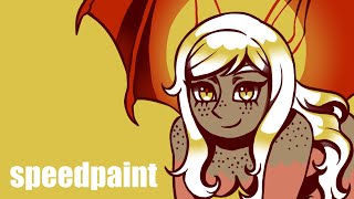 [OC] angel/demon | chibi speedpaint