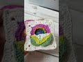 Crochet Granny Square - Thistle Flower #crochet #crochetflower #crochetgrannysquare