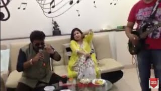 Video thumbnail of "Shravan rathod(nadeem shravan)and alka yagnik rehearsal"