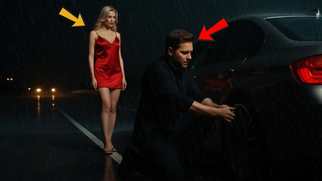 Père célibataire aide femme pneu crevé — lendemain elle décide son destin au tribunal